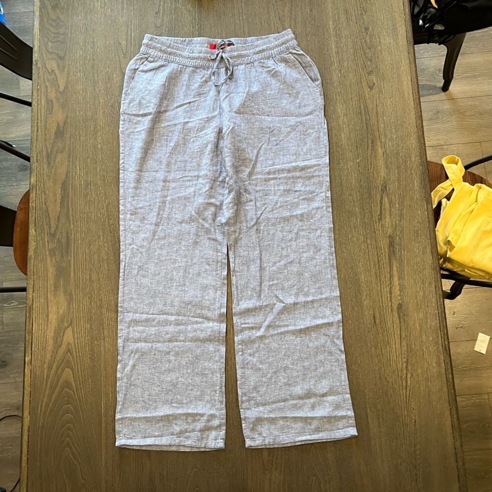 NWOT Guess Blue Cotton Lightweight Pants Drawstring Waist Size M